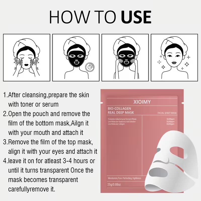 Mode d'emploi du masque en 4 étapes
